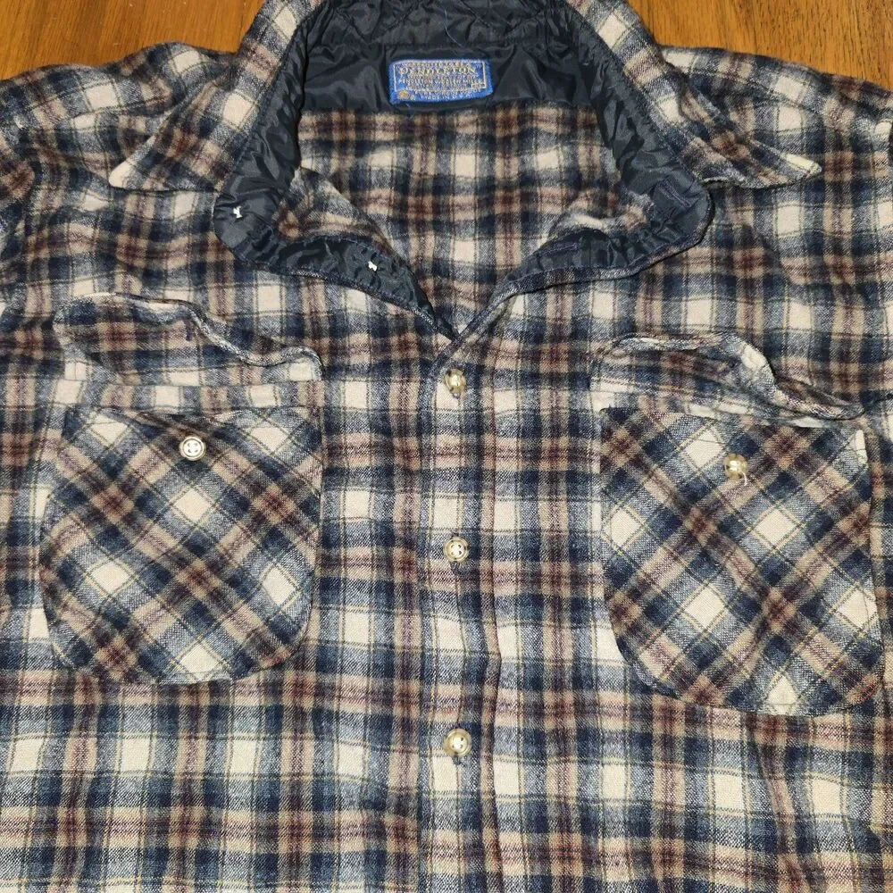 Pendleton  Flannel Shirt Plaid  - Men's XL - VirginWool - Made In USA